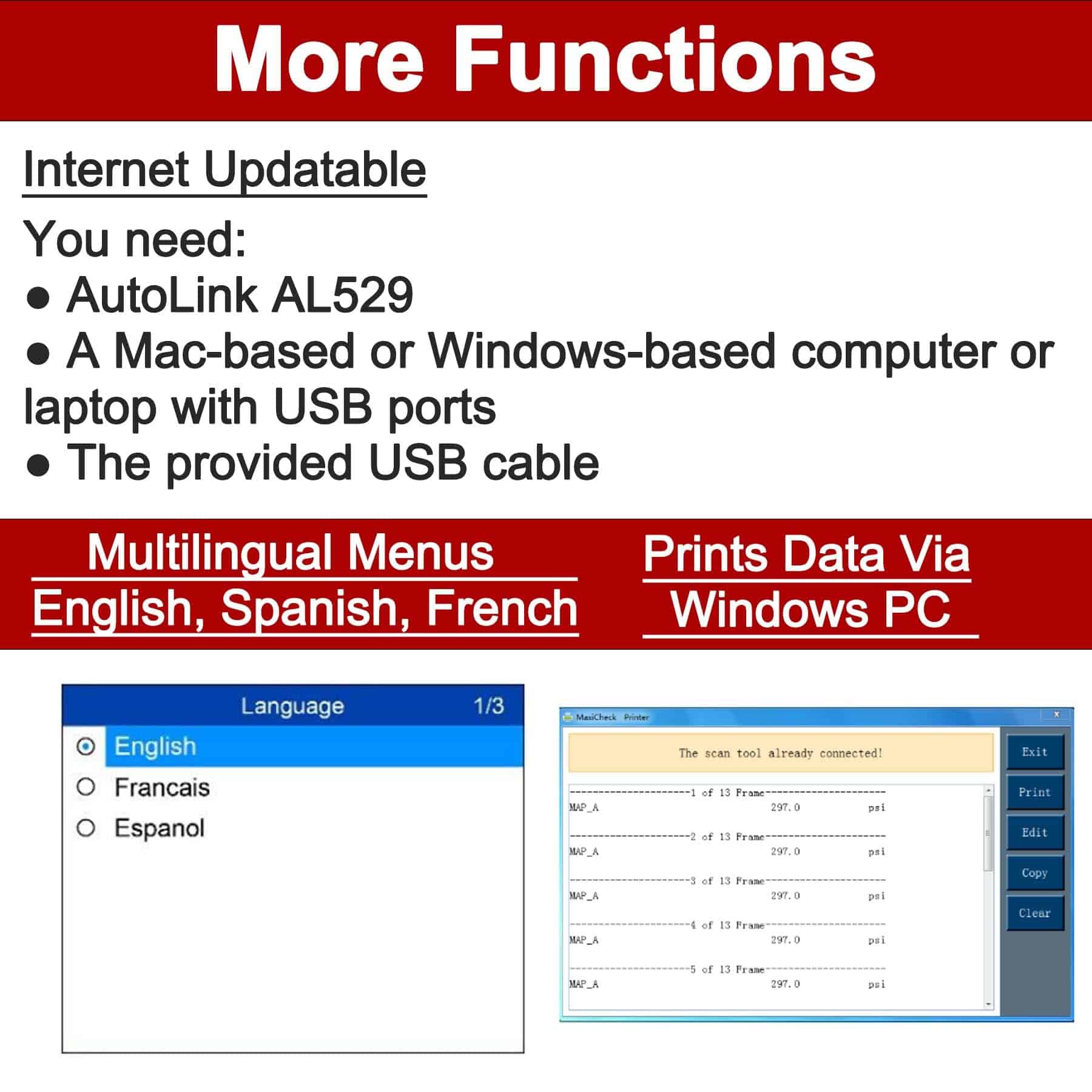 Autel AutoLink AL529 2024 Escáner OBD2 Avanzado AL329 AL519 - Imagen 7