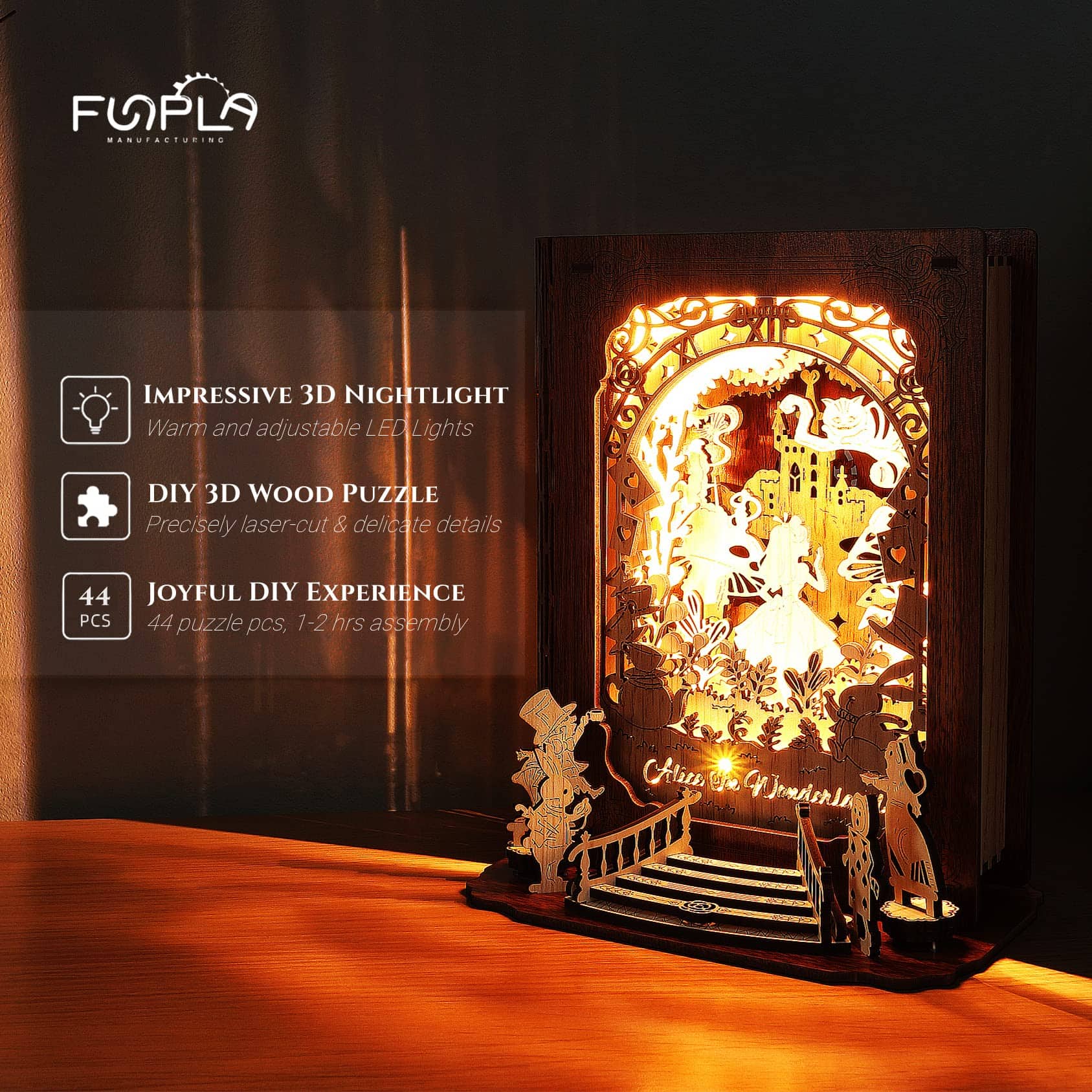 FUNPOLA Rompecabezas 3D de Alicia en el País de las - Imagen 3