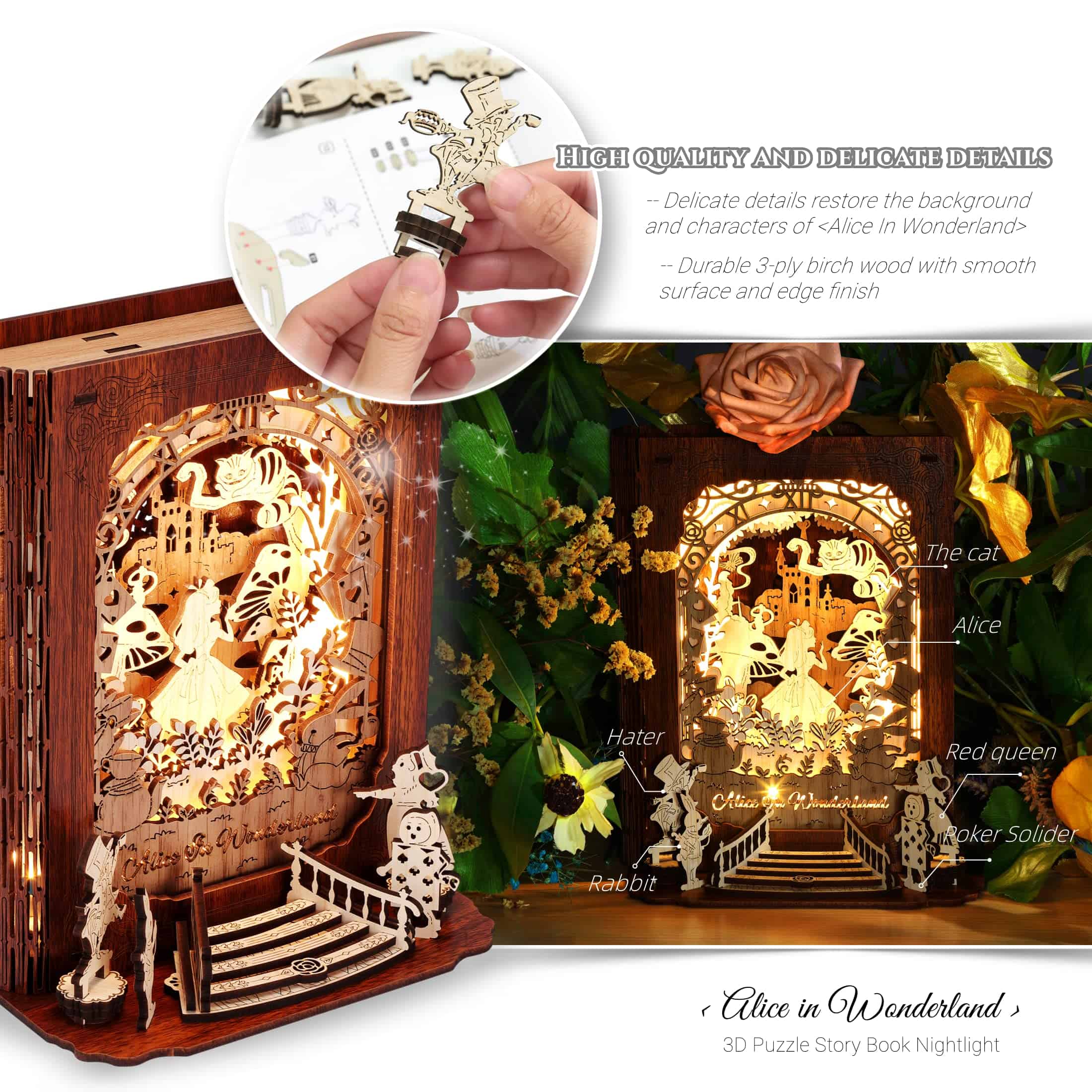 FUNPOLA Rompecabezas 3D de Alicia en el País de las - Imagen 5