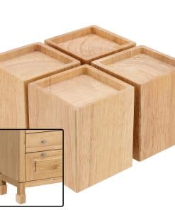 HOZEON Paquete de 4 elevadores de cama de madera de 4