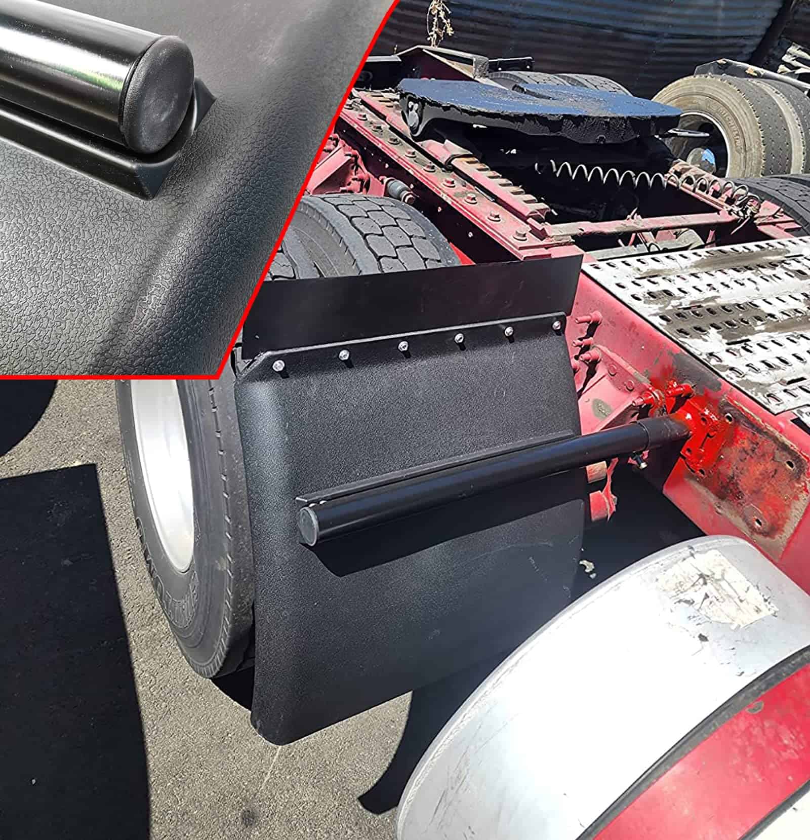 Conjunto de guardabarros traseros de polietileno negro - Imagen 10