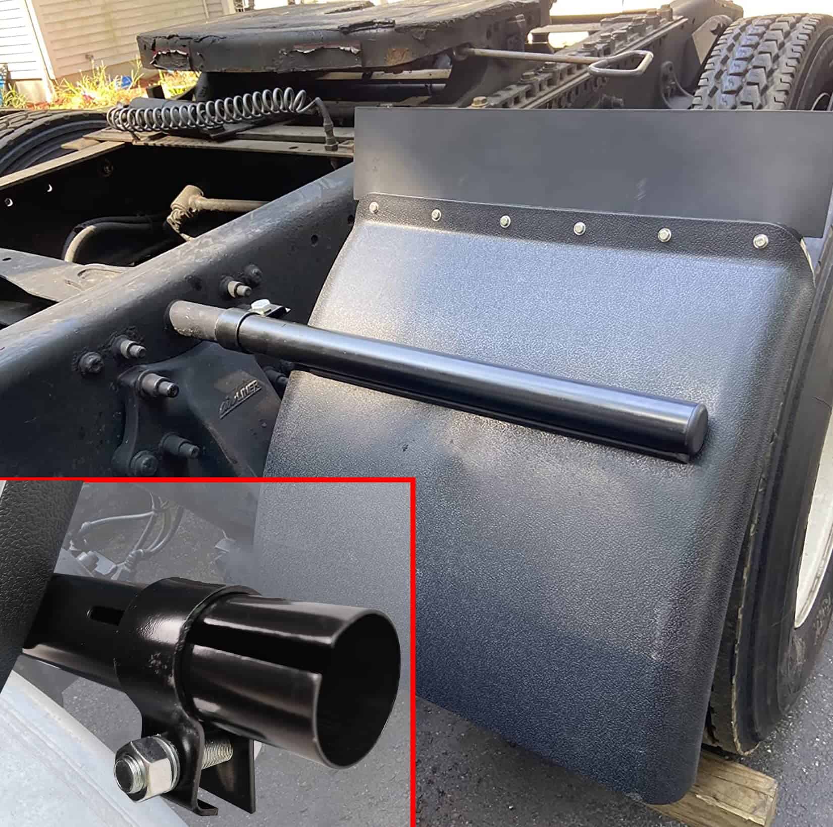 Conjunto de guardabarros traseros de polietileno negro - Imagen 7