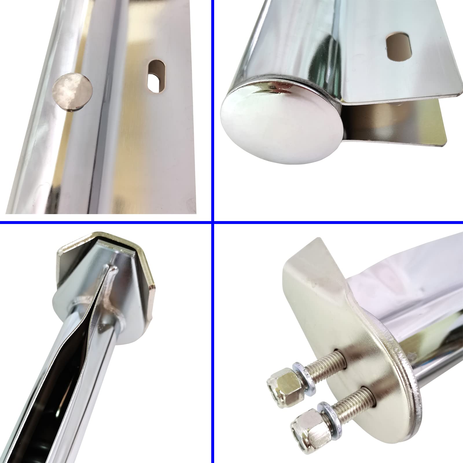 Conjunto de Soportes para Guardabarros Cromados con Resorte - Imagen 6