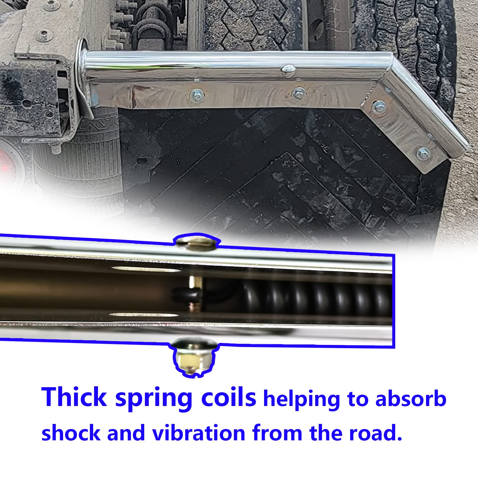 Conjunto de Soportes para Guardabarros Cromados con Resorte - Imagen 10