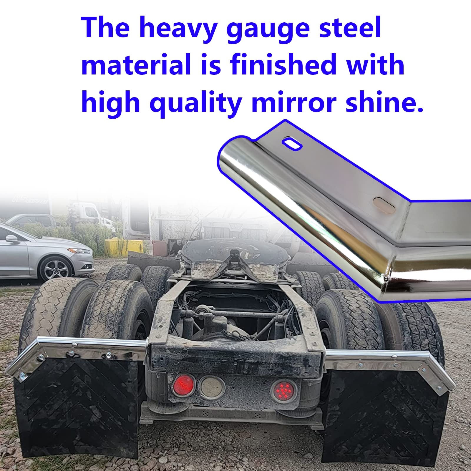 Conjunto de Soportes para Guardabarros Cromados con Resorte - Imagen 9