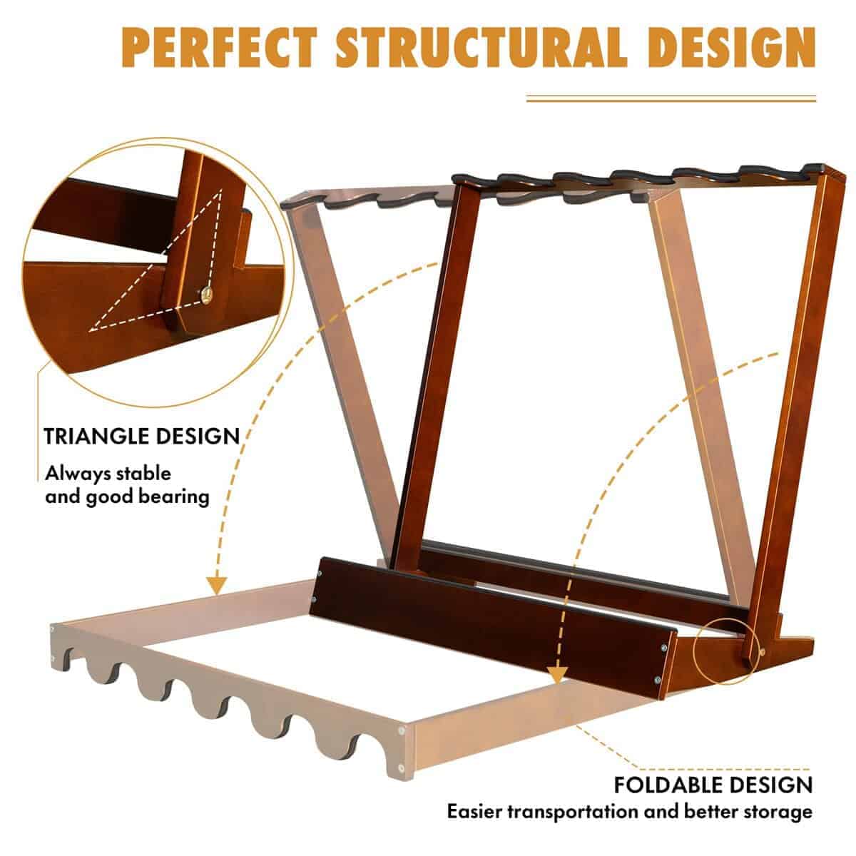 Verovita Soporte de guitarra para múltiples guitarras, - Imagen 5