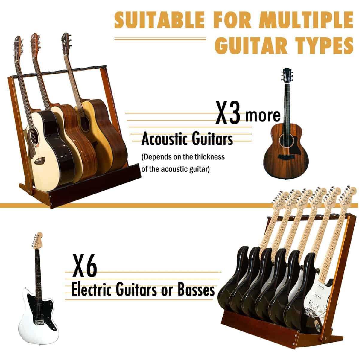 Verovita Soporte de guitarra para múltiples guitarras, - Imagen 4