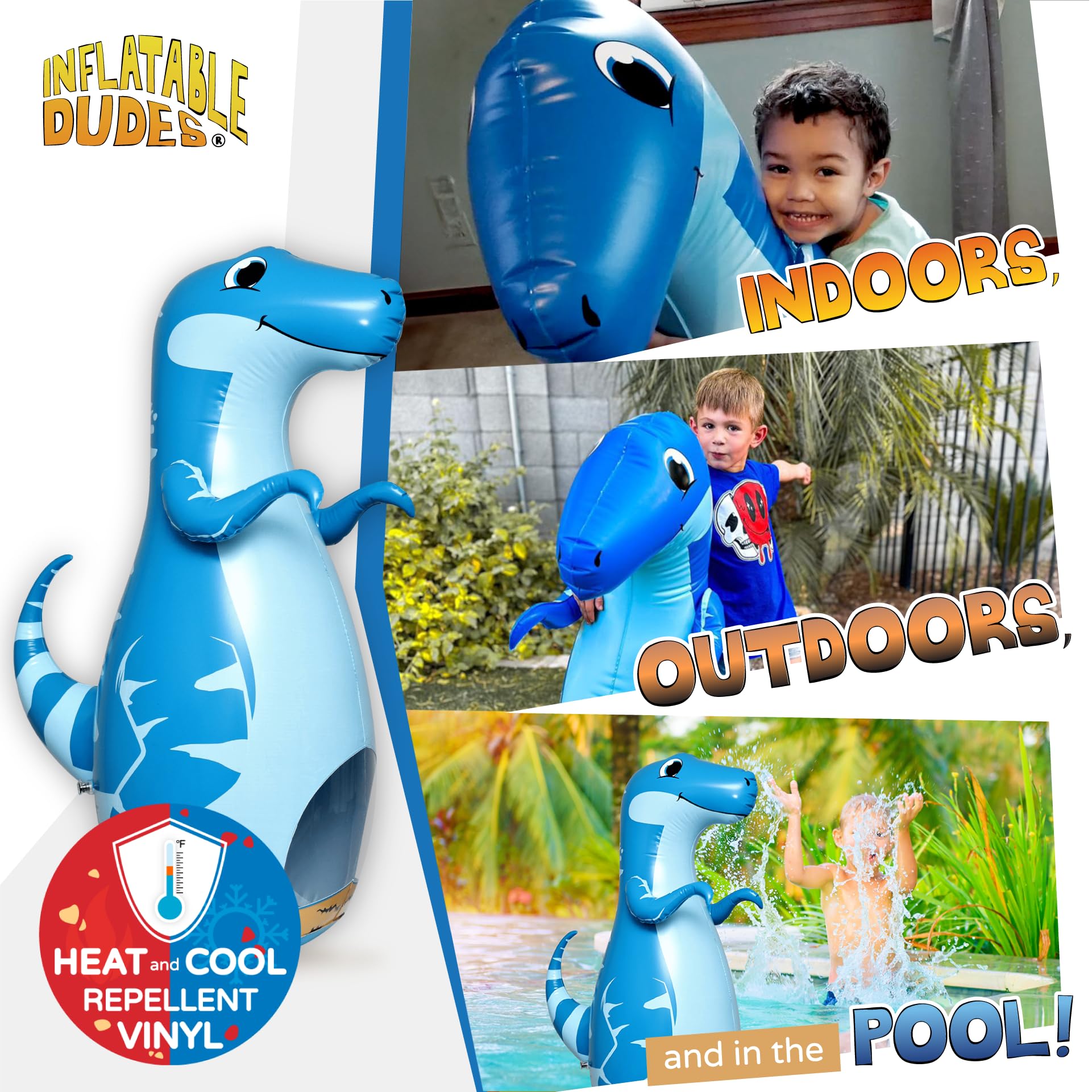 INFLATABLE DUDES Dinosaur 47 Pulgadas - Saco de Boxeo para - Imagen 3