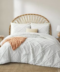 Set de Edredón Blanco Oli Anderson con Diseño de Diamante