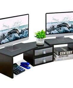 Soporte de monitor dual MARTY - Elevador de monitor con 2