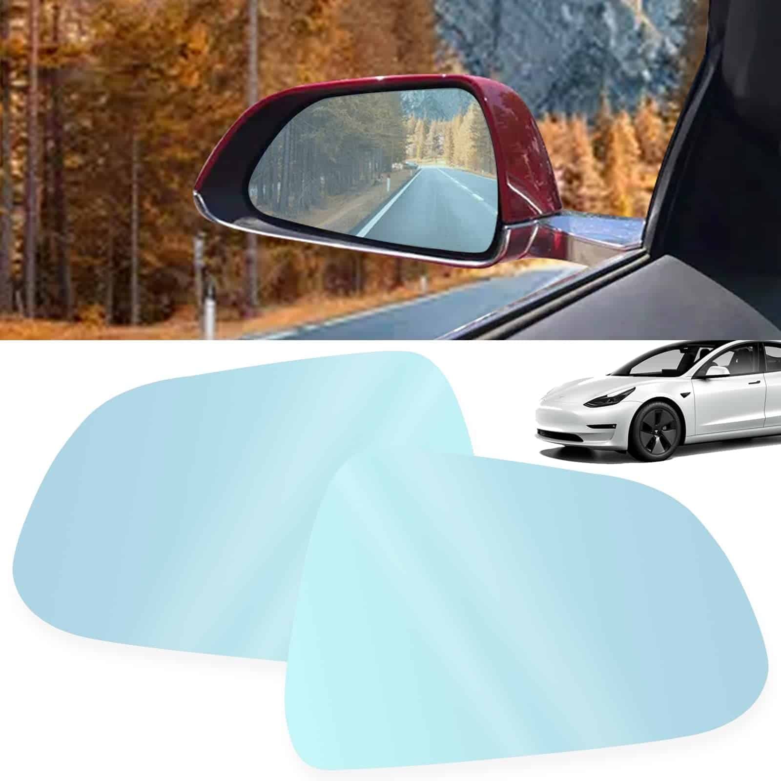 Espejo de Visión Lateral Anti-Brillo Compatible con Tesla