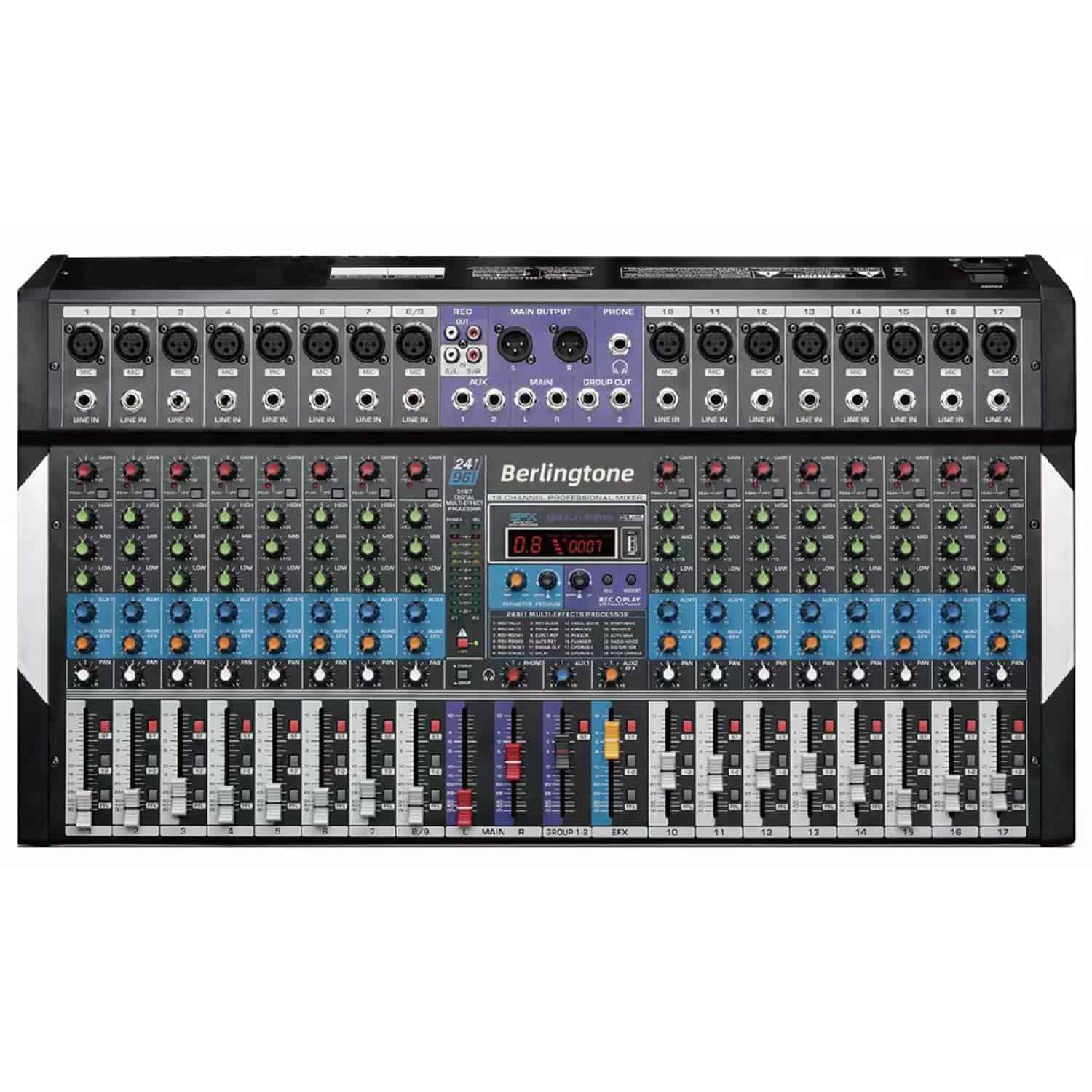 Berlingtone, Mezcladora de Audio Profesional de 16 Canales