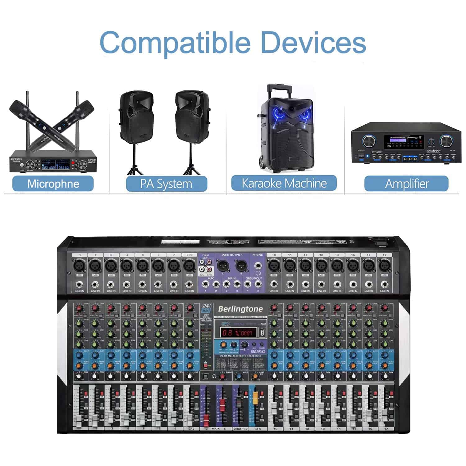 Berlingtone, Mezcladora de Audio Profesional de 16 Canales - Imagen 6