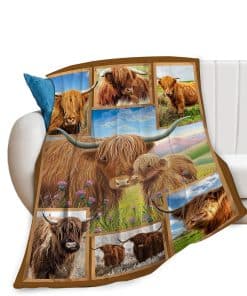 Manta de Vaca de las Tierras Altas Decoración de Vaca en