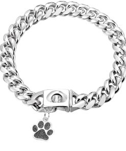 Collar de cadena de perro de acero inoxidable LuxLife 10mm