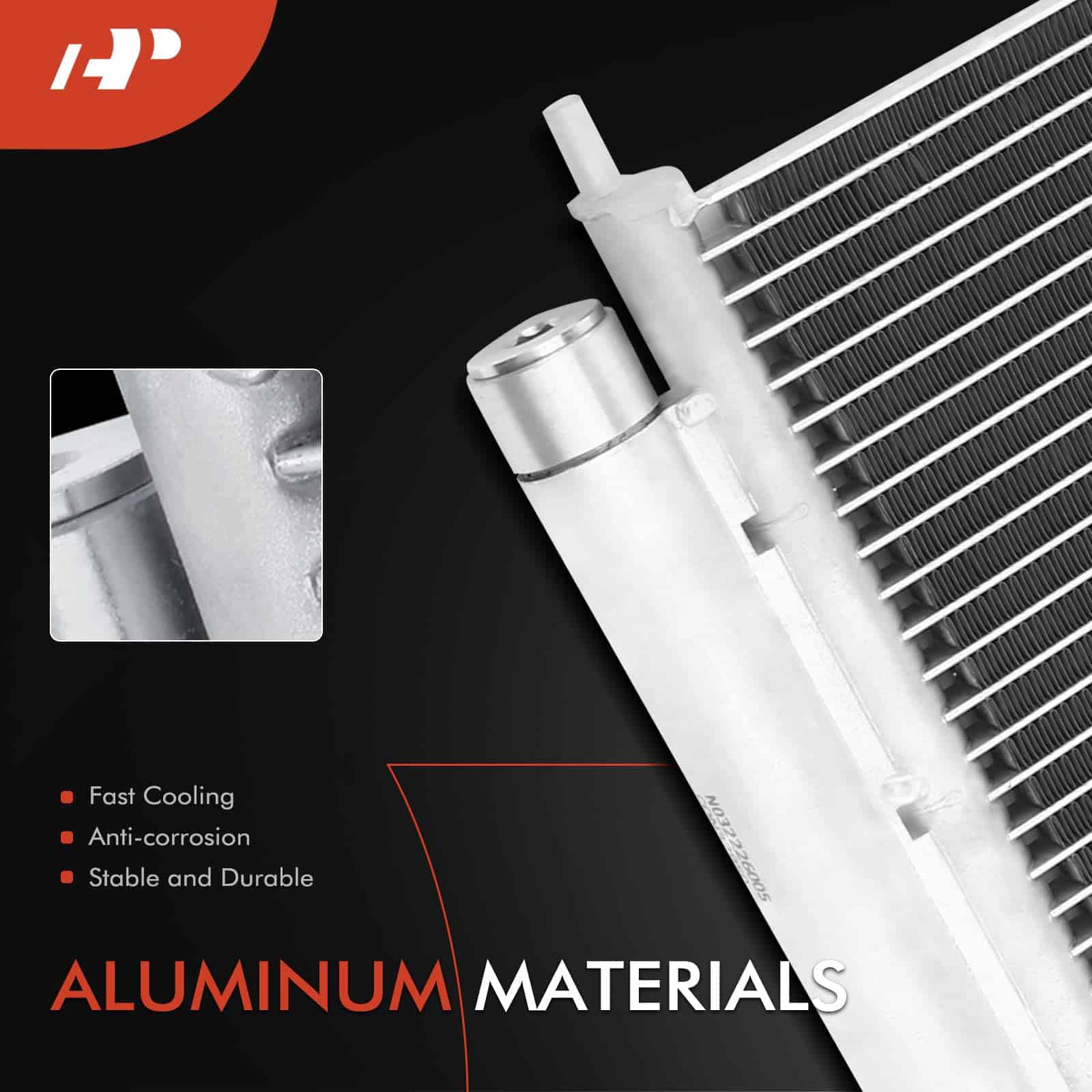 Condensador de Aire Acondicionado A-Premium Compatible con - Imagen 3