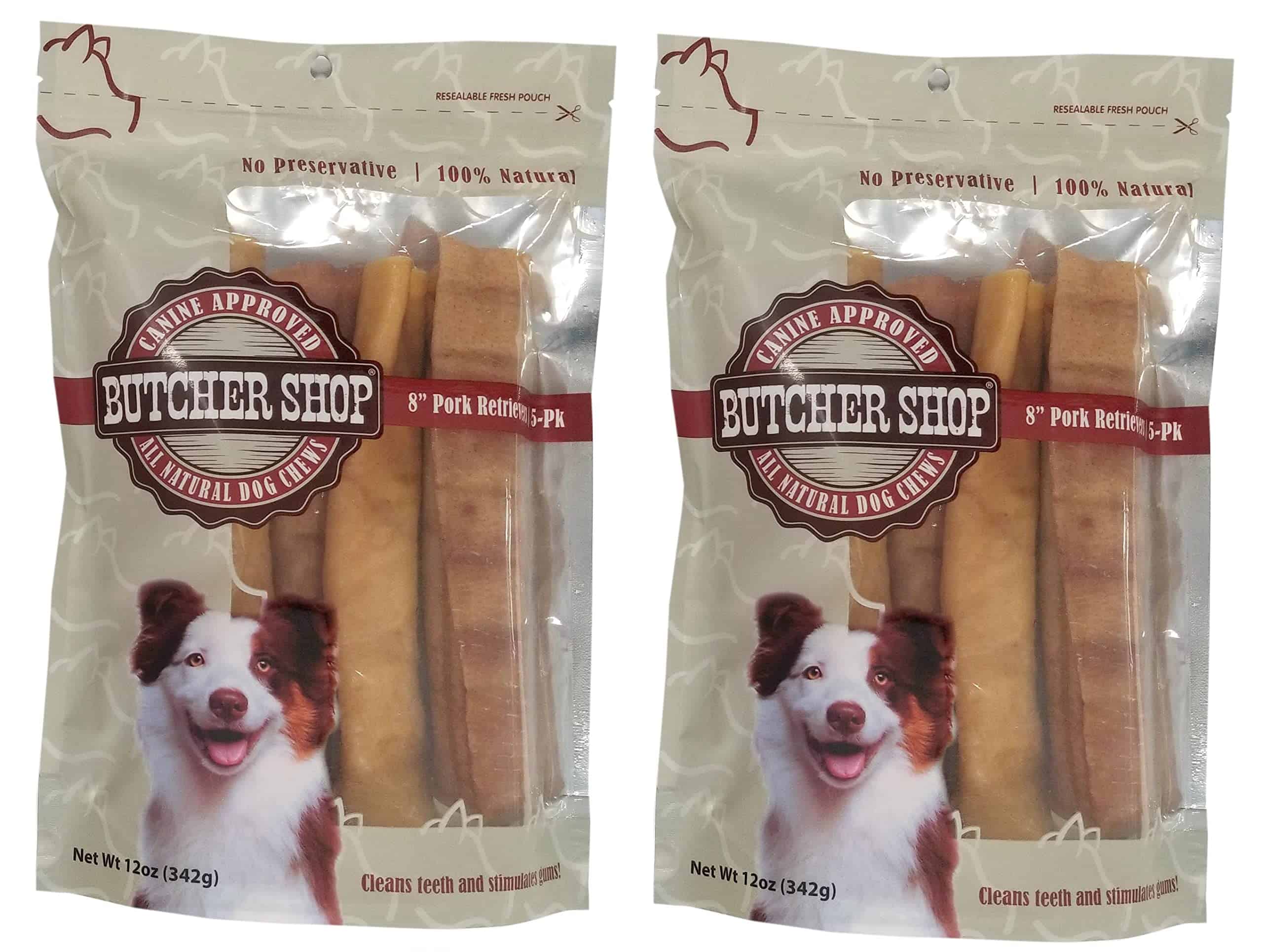 Butcher Shop 8" Rawhide Retrievers Hechos en Estados Unidos