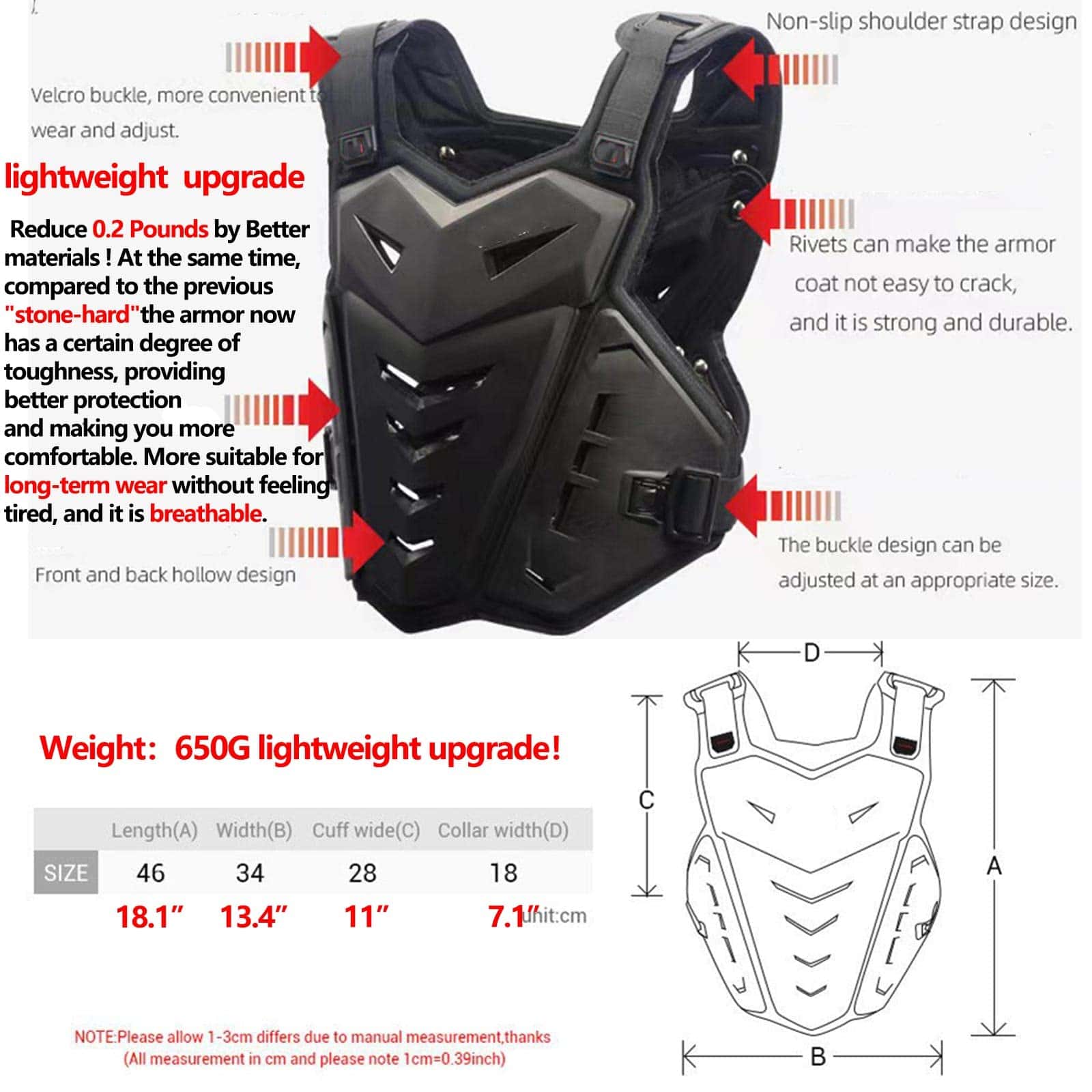 Chaleco de Protección para el Cuerpo del Motociclista, - Imagen 4