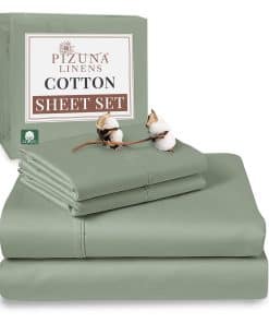 Sábanas de Algodón Puro Pizuna 100% Tamaño RV King, Lujosas