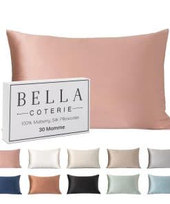 Funda de Almohada de Seda de Lujo Bella -Rosa Polvorienta