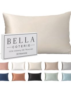Funda de Almohada de Seda de Lujo Bella -Marfil