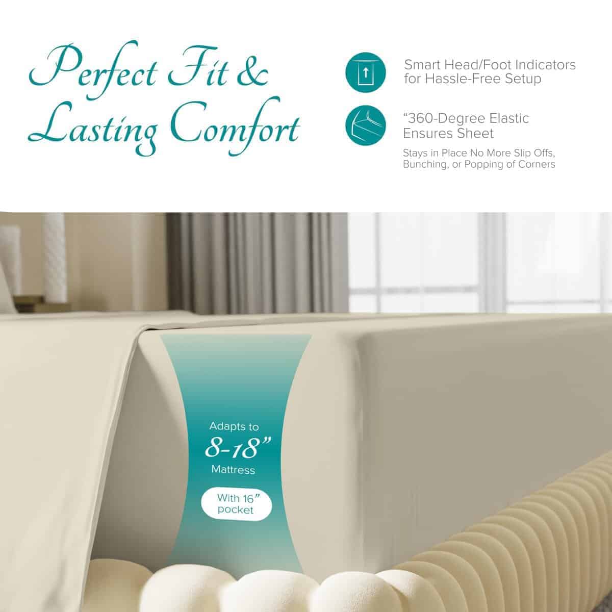 Juego de sábanas de lino de lujo en algodón egipcio - Imagen 6