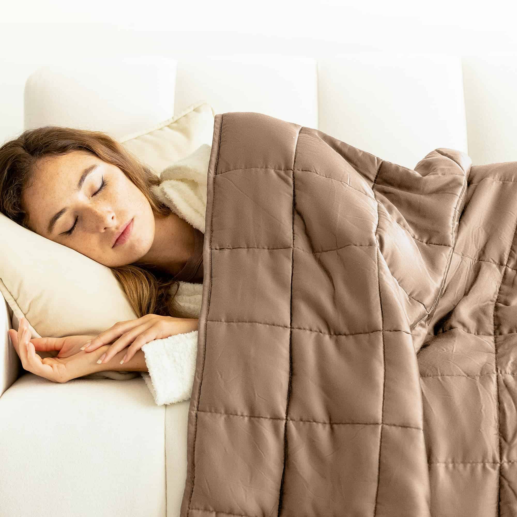 Mantas Ponderadas de Algodón Luna Luxe para -Camel