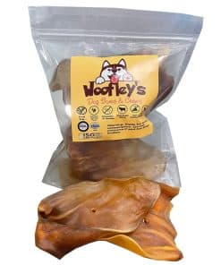 Orejas de vaca marrón natural de Woofley - (20 unidades) -