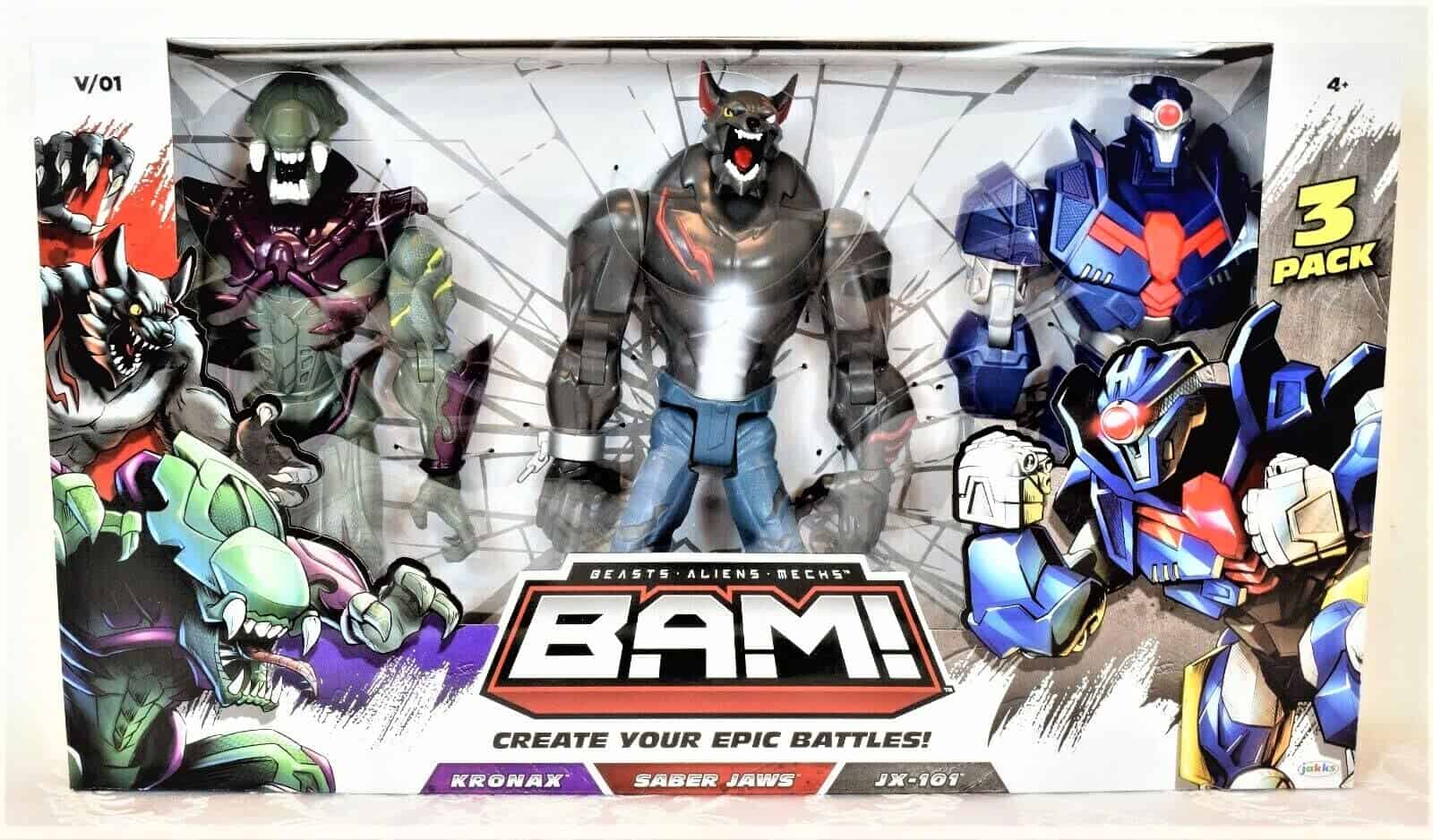 Set de 3 Figuras de Acción B.A.M. Beast Aliens Mech de 11"