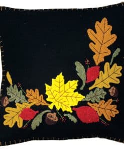 Funda de cojín de Hojas de Otoño Negras Home Collection by