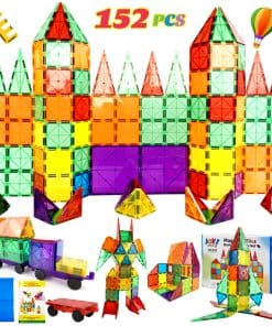 Juguetes de baldosas magnéticas para niños de 152 piezas,