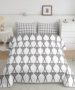 Juego de Edredón Erosebridal de Palos de Lacrosse para Cama