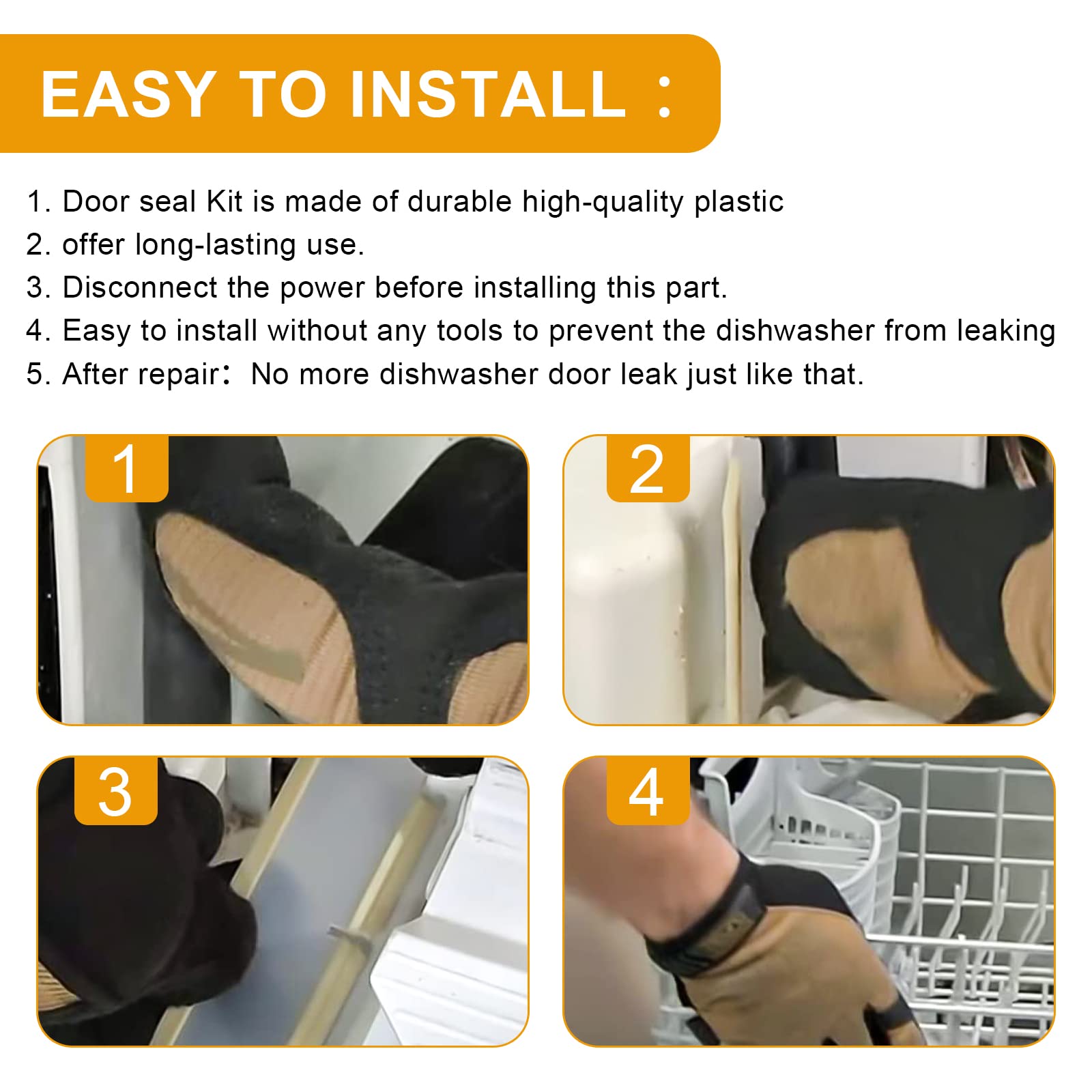 154827601 Kit de Sello de Puerta Inferior del Lavavajillas - Imagen 7