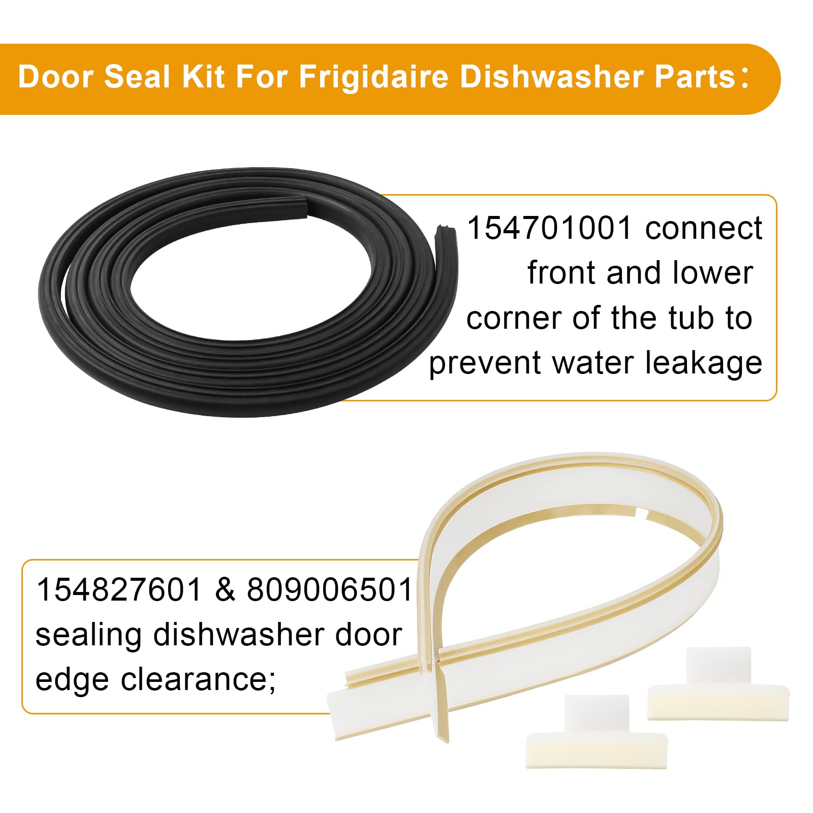 154827601 Kit de Sello de Puerta Inferior del Lavavajillas - Imagen 3