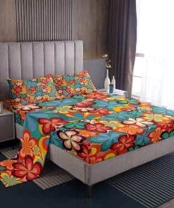 Juego de sábanas Erosebridal Groovy Flower 70s Party - Twin