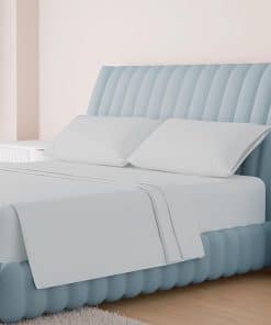 Juego de Sábanas Carressa Linen 100% Algodón -Gris Plata