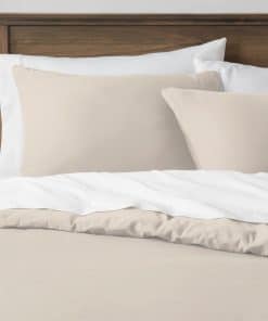 Carressa Linen Juego de Funda de Edredón de -Arena de Playa