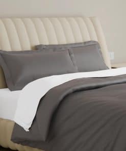 Carressa Linen 100% Egyptian Cotton Duvet Cover -Gris Grafit