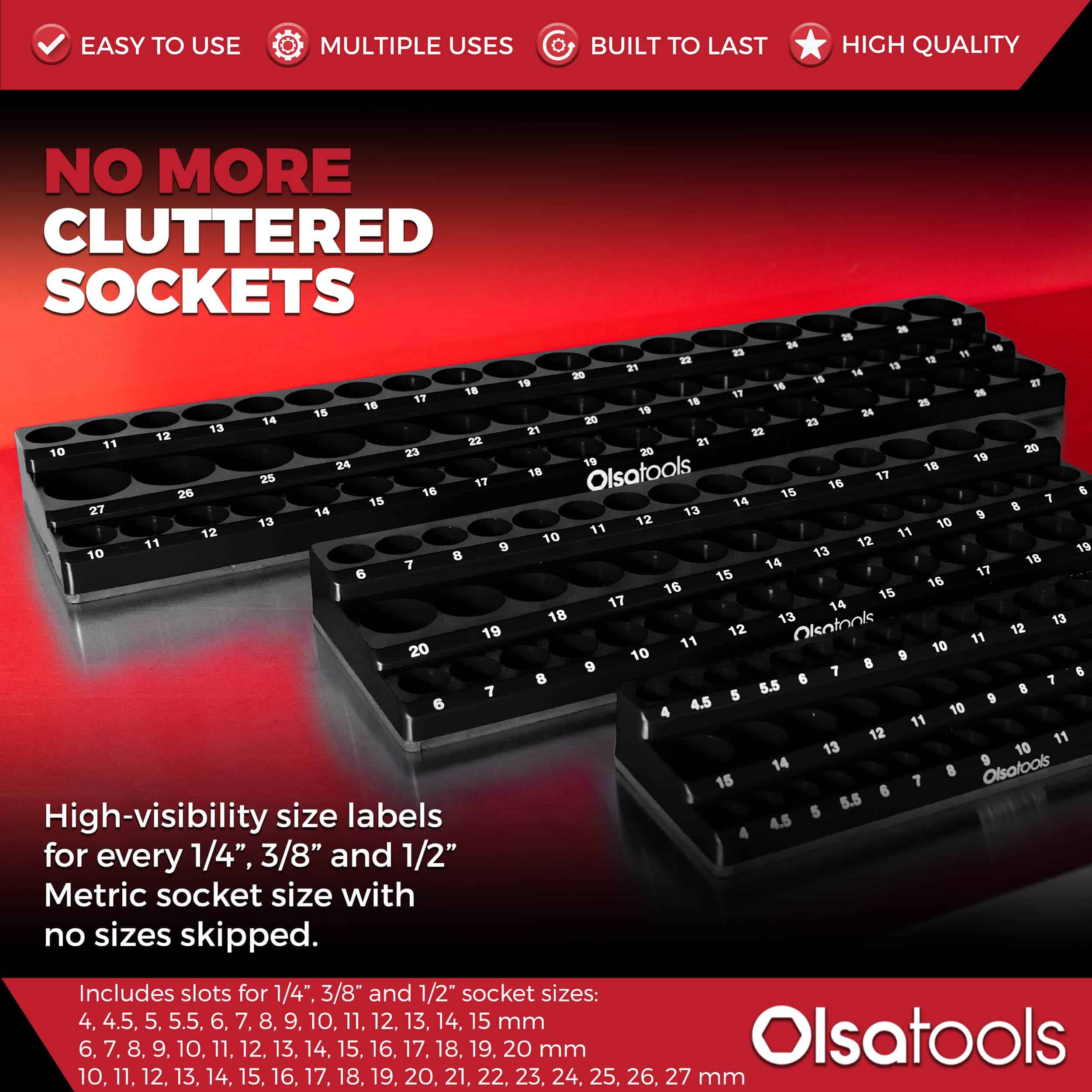 Organizador de enchufes magnéticos Olsa Tools | Juego de 3 - Imagen 5