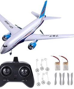 Avión de Control Remoto OTXKOO, Avión RC de 2.4Ghz DIY de 3