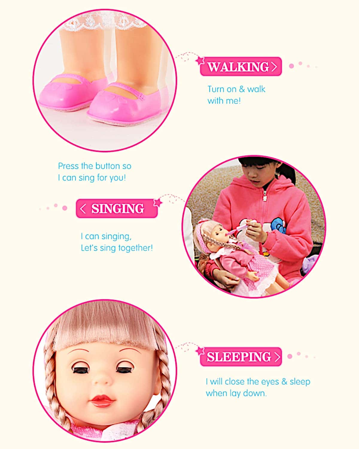 Muñeca Interactiva POCO DIVO de 17" de Vinilo Controlada - Imagen 5