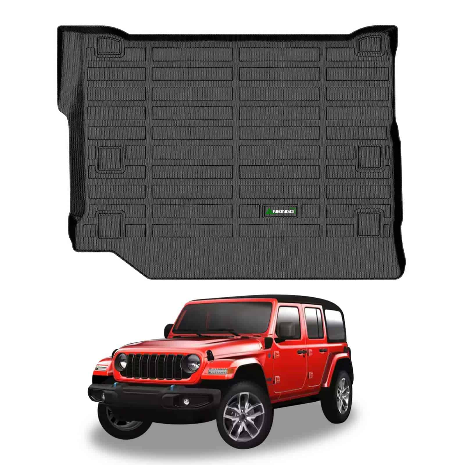 ANBINGO-Cargo Mat para Jeep Wrangler 4XE 2021-2024 (Incluye