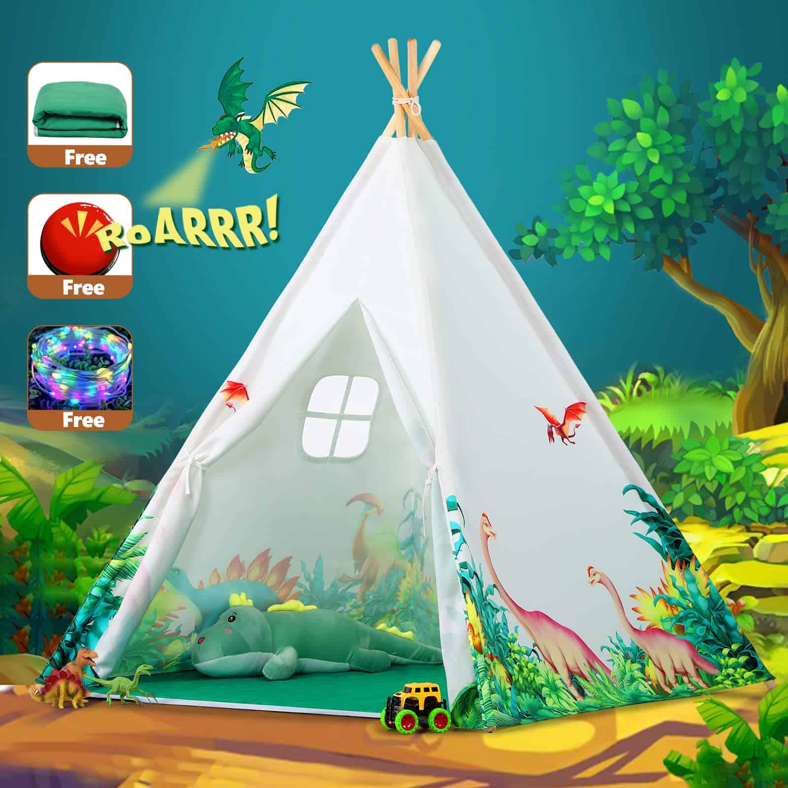 Tienda de Campaña de Dinosaurios Wilhunter para Niños con