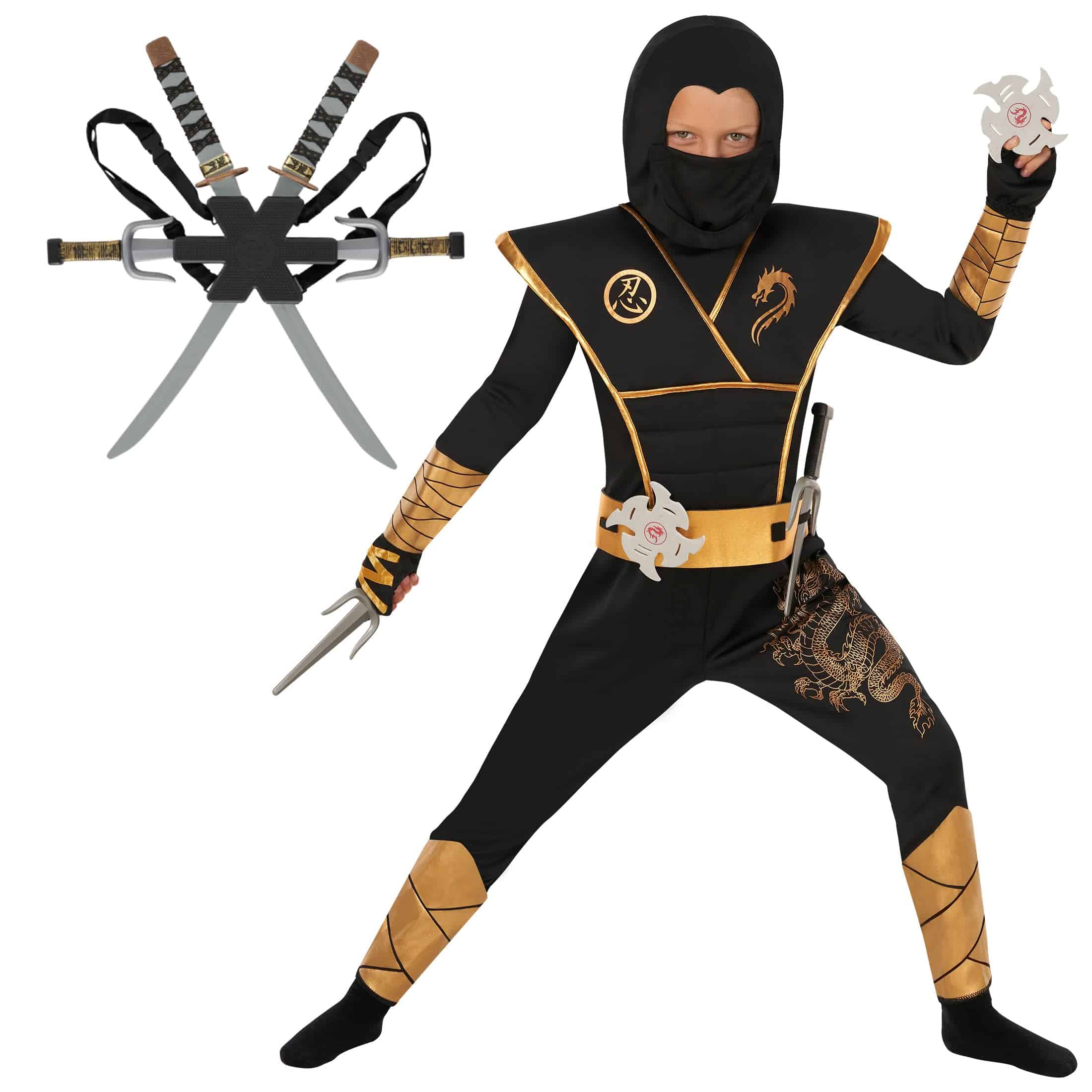 Disfraz de Ninja para Niños Morph Kids, -Oro