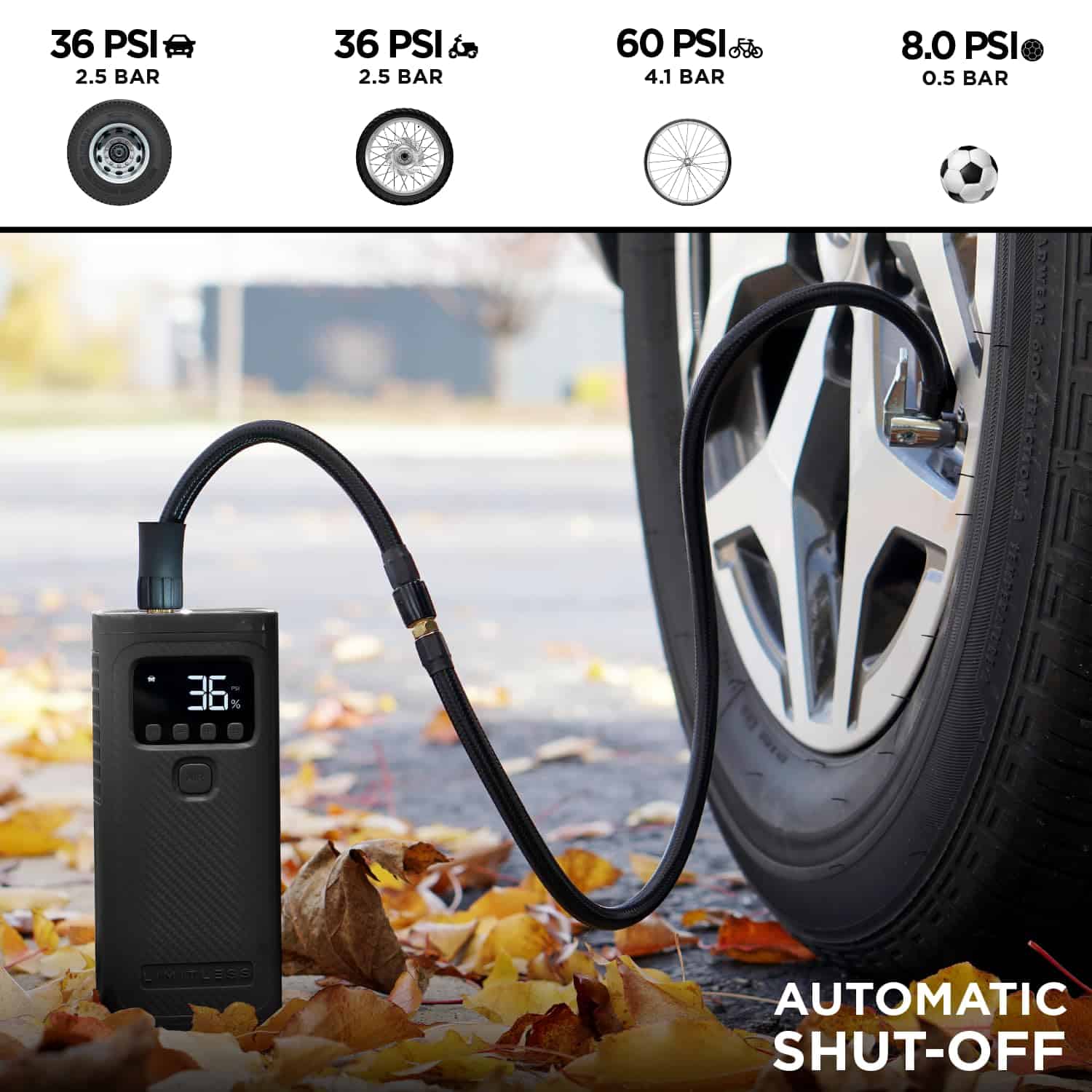 Compresor de Aire Portátil Limitless AirPro 150 PSI con - Imagen 5