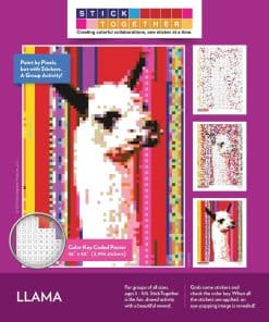 Kit de arte de mosaico de pegatinas de llama para niños y