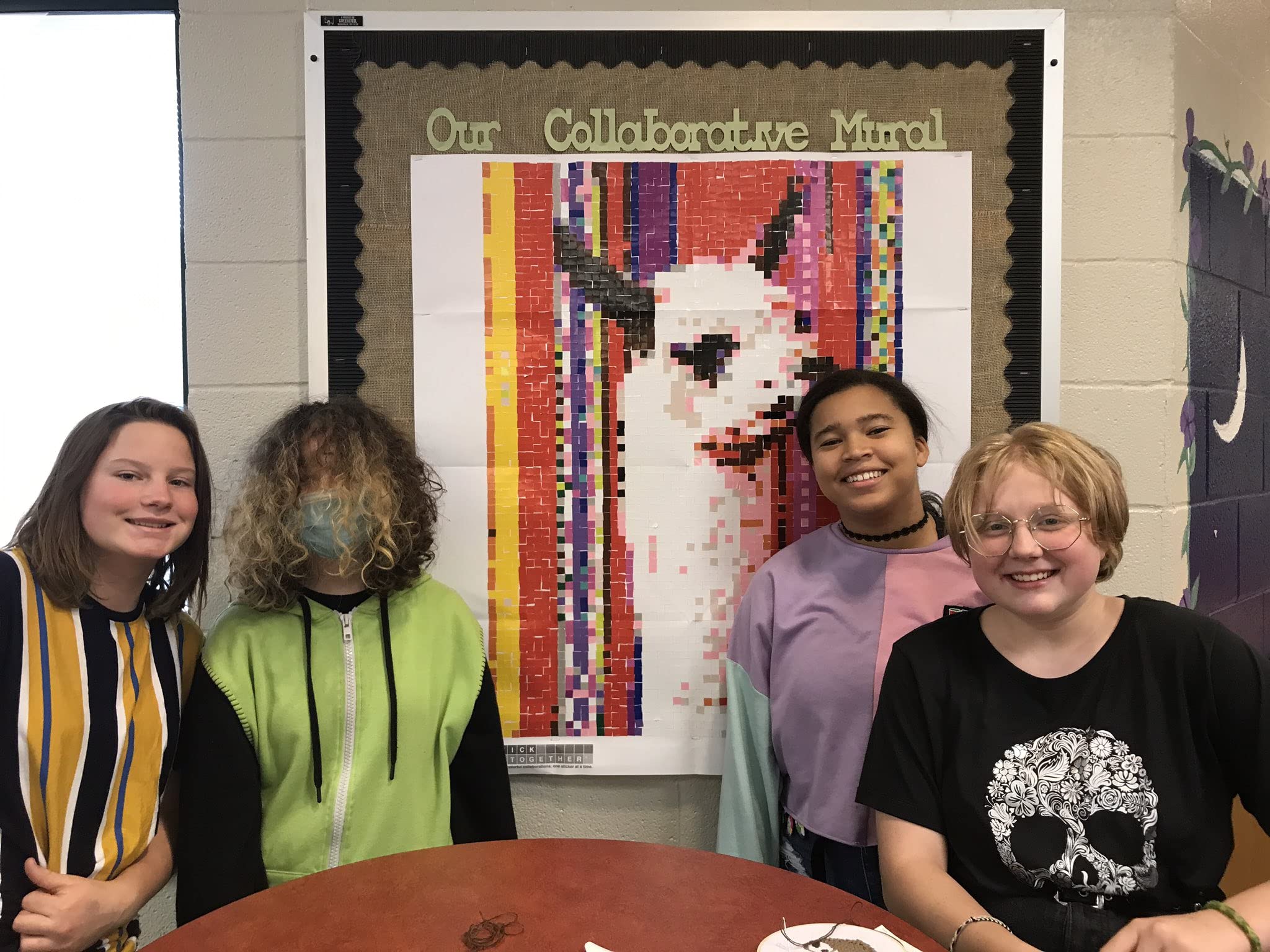 Kit de arte de mosaico de pegatinas de llama para niños y - Imagen 4