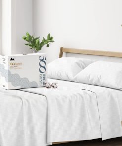 Juego de Sábanas de Algodón a Rayas Mayfair Linen 100%