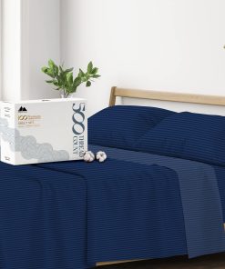 Juego de Sábanas a Rayas Mayfair Linen -Azul Marino