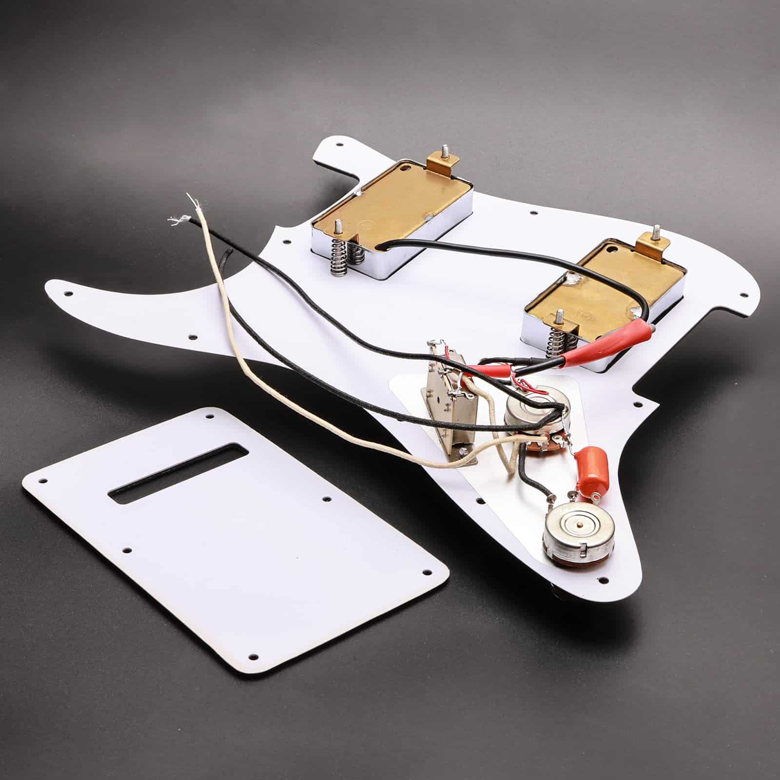 Unxuey 11 Hole HH Pickguard Scratch Plate Back Plate con - Imagen 6